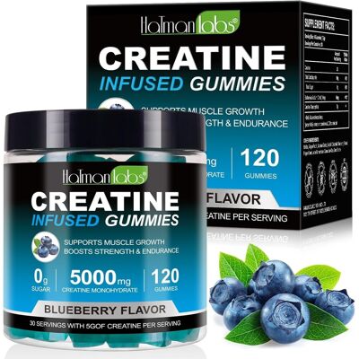 Hatman Labs 120 Créatine Infusé Gummies Myrtille Goût Pour Croissance Musculaire - Publicité Hatman Labs 120 Créatine Infusé Gummies Myrtille Goût Pour Croissance Musculaire - Publicité