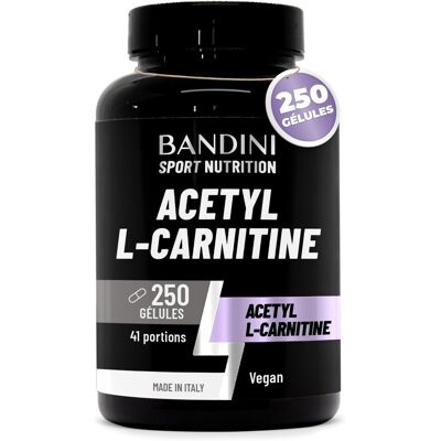 Bandini® Acétyl-L-Carnitine 250 Gélules Sport & Entraînement 100% Végétalien - Publicité Bandini® Acétyl-L-Carnitine 250 Gélules Sport & Entraînement 100% Végétalien - Publicité