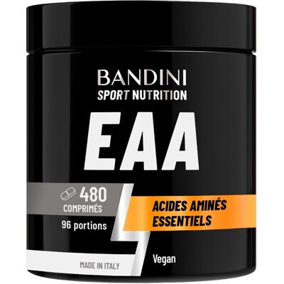 Bandini - Eaa Essential Amino Acids 480 Comprimés - 9 Acides Aminés Essentiels - Acides aminés - Publicité Bandini - Eaa Essential Amino Acids 480 Comprimés - 9 Acides Aminés Essentiels - Acides aminés - Publicité