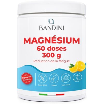 Bandini - Magnésium en Poudre 300g - Citrate de Magnésium - Publicité Bandini - Magnésium en Poudre 300g - Citrate de Magnésium - Publicité