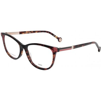 Carolina Herrera Modèle HER 0163 O63 Lunettes Havana/rouge - Publicité Carolina Herrera Modèle HER 0163 O63 Lunettes Havana/rouge - Publicité