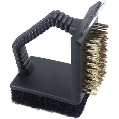 Brosse De Nettoyage Pour Gril 3 En 1, Grattoir + Éponge + Brosse, Kinghoff Kh-19 - Publicité Brosse De Nettoyage Pour Gril 3 En 1, Grattoir + Éponge + Brosse, Kinghoff Kh-19 - Publicité