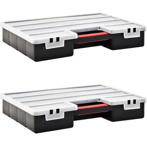 Boîtes D'Assortiment 2 Pcs 460x325x80 Mm Plastique Vidaxl - Publicité Boîtes D'Assortiment 2 Pcs 460x325x80 Mm Plastique Vidaxl - Publicité