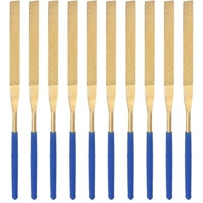 Uxcell Aiguille Fichier 3mmx 140mm Titane Outils Pour Bois 10pcs - Publicité Uxcell Aiguille Fichier 3mmx 140mm Titane Outils Pour Bois 10pcs - Publicité