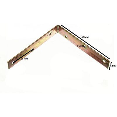 Onestopdiy Équerre D'Angle Coin Réparation Jaune Acier Plaqué Zinc 150mm (Paquet 100) - Publicité Onestopdiy Équerre D'Angle Coin Réparation Jaune Acier Plaqué Zinc 150mm (Paquet 100) - Publicité