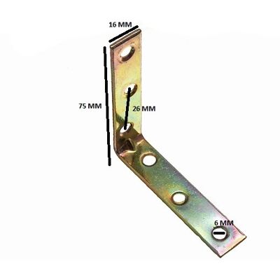 Onestopdiy Équerre De Réparation Corner Brace 75mm Zinguée Jaune En Acier (Pack 10) - Publicité Onestopdiy Équerre De Réparation Corner Brace 75mm Zinguée Jaune En Acier (Pack 10) - Publicité