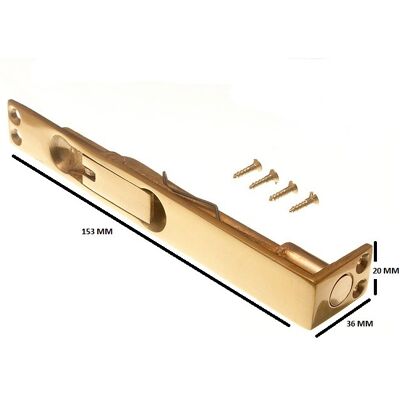 Onestopdiy Chasse Verrou Coulissant Levier Action Serrure 150mm 15.2cm Laiton Massif De 2 - Publicité Onestopdiy Chasse Verrou Coulissant Levier Action Serrure 150mm 15.2cm Laiton Massif De 2 - Publicité
