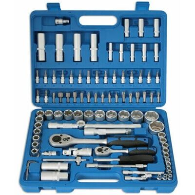 Laser Tools Modèle 3671 - Jeu de 94 pièces pour douilles 1/4" & 1/2" D - Publicité Laser Tools Modèle 3671 - Jeu de 94 pièces pour douilles 1/4" & 1/2" D - Publicité