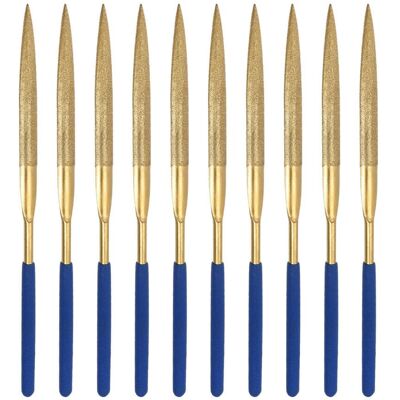 Uxcell Aiguille Fichier 3mmx 140mm Demi-Tour Titane Outils Pour Bois 10pcs - Publicité Uxcell Aiguille Fichier 3mmx 140mm Demi-Tour Titane Outils Pour Bois 10pcs - Publicité