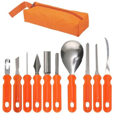 Kit De Sculpture De Citrouilles Professionnel 10 Pièces Avec Pochoirs, Outi6809 - Publicité Kit De Sculpture De Citrouilles Professionnel 10 Pièces Avec Pochoirs, Outi6809 - Publicité