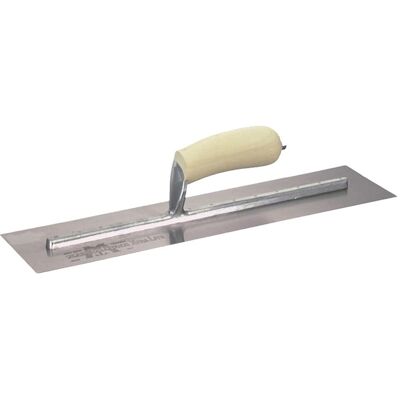 Truelle de finition Marshalltown MXS66 - Acier au carbone, 16x4, Poignée en bois - Publicité Truelle de finition Marshalltown MXS66 - Acier au carbone, 16x4, Poignée en bois - Publicité