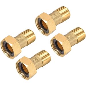 46mm Laiton Tuyau Raccord Femelle Fileté Connecteur Eau Mètre Couplage 4 Pcs - Publicité 46mm Laiton Tuyau Raccord Femelle Fileté Connecteur Eau Mètre Couplage 4 Pcs - Publicité
