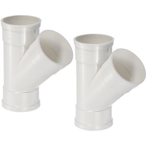 3\" Wye Tuyau Raccord 2pcs Séparateur Tuyau Connecteur Pour Drain Tubes Blanc - Publicité 3\" Wye Tuyau Raccord 2pcs Séparateur Tuyau Connecteur Pour Drain Tubes Blanc - Publicité