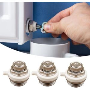Eurowagens 3pcs Automatique Purge Valves 1/2inch 3/4inch Radiateur Radiateur Pièce - Publicité Eurowagens 3pcs Automatique Purge Valves 1/2inch 3/4inch Radiateur Radiateur Pièce - Publicité