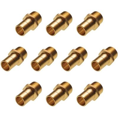 Hep2o Wavin Raccord Laiton 22mm Hx31/22w Pour Tube 40mm 0° 2 Pièces Lot De 10 - Publicité Hep2o Wavin Raccord Laiton 22mm Hx31/22w Pour Tube 40mm 0° 2 Pièces Lot De 10 - Publicité
