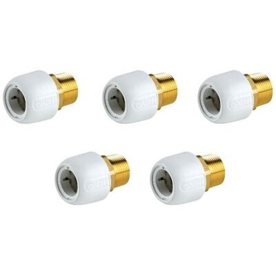 Hep2o Wavin Raccord Mâle Laiton 22mm He29/22w Pour Tube 0° 2 Pièces Lot De 5 - Publicité Hep2o Wavin Raccord Mâle Laiton 22mm He29/22w Pour Tube 0° 2 Pièces Lot De 5 - Publicité
