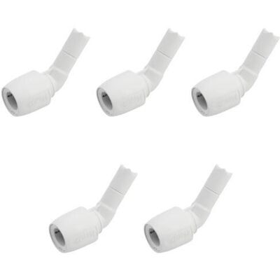 Hep2o Wavin Coude 45° À Emboîture 15mm Hd8/15 Blanc Pour Tube 2 Pièces Lot De 5 - Publicité Hep2o Wavin Coude 45° À Emboîture 15mm Hd8/15 Blanc Pour Tube 2 Pièces Lot De 5 - Publicité