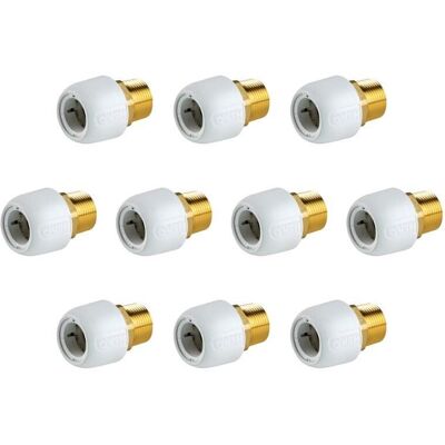 Hep2o Wavin Raccord Laiton 15mm Hx29/15w Pour Tube 29mm 0° 2 Pièces Lot De 10 - Publicité Hep2o Wavin Raccord Laiton 15mm Hx29/15w Pour Tube 29mm 0° 2 Pièces Lot De 10 - Publicité