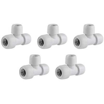 Hep2o Wavin Té Réduit Latéral 22mm Hd13a/22w Pour Tube Polybutylène 90° Lot De 5 - Publicité Hep2o Wavin Té Réduit Latéral 22mm Hd13a/22w Pour Tube Polybutylène 90° Lot De 5 - Publicité