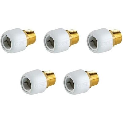 Hep2o Wavin Raccord Laiton 22mm Hx29/22w Pour Tube 40mm 0° 2 Pièces Lot De 5 - Publicité Hep2o Wavin Raccord Laiton 22mm Hx29/22w Pour Tube 40mm 0° 2 Pièces Lot De 5 - Publicité