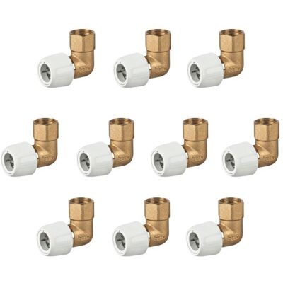 Hep2o Wavin Coude Laiton Femelle 22mm He5/22w Pour Tube 90° 2 Pièces Lot De 10 - Publicité Hep2o Wavin Coude Laiton Femelle 22mm He5/22w Pour Tube 90° 2 Pièces Lot De 10 - Publicité