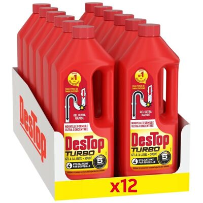 Destop Turbo - Gel Désinfectant et Déboucheur - Publicité Destop Turbo - Gel Désinfectant et Déboucheur - Publicité