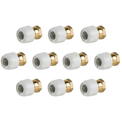 Hep2o Wavin Raccord Femelle Laiton 15mm He28/15w Pour Tube 0° 2 Pièces Lot De 10 - Publicité Hep2o Wavin Raccord Femelle Laiton 15mm He28/15w Pour Tube 0° 2 Pièces Lot De 10 - Publicité
