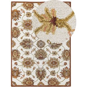 Tapis en Laine Beige et Marron 160x230cm - Motif Oriental Vintage - Publicité Tapis en Laine Beige et Marron 160x230cm - Motif Oriental Vintage - Publicité