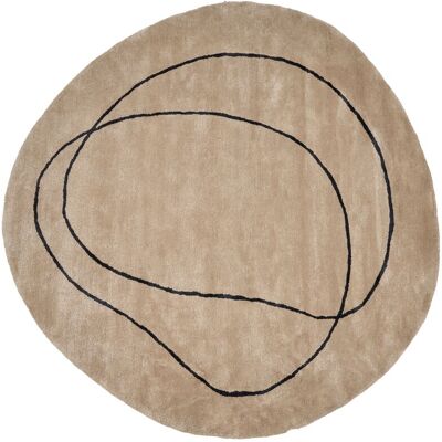 Beliani Tapis En Viscose 200 Cm Forme Organique Beige Digri - Publicité Beliani Tapis En Viscose 200 Cm Forme Organique Beige Digri - Publicité
