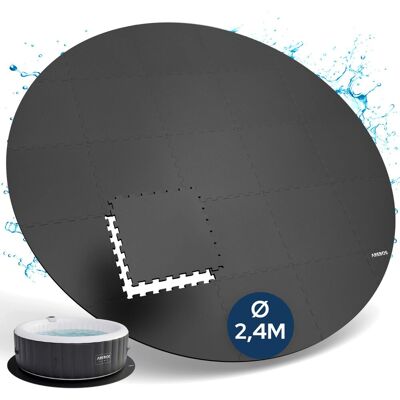 Arebos Tapis Protection Spa Ø240 Cm Eva 25pcs Antidérapant Extérieur Noir Sols - Publicité Arebos Tapis Protection Spa Ø240 Cm Eva 25pcs Antidérapant Extérieur Noir Sols - Publicité