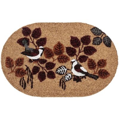 Beliani Paillasson Moderne En Fibre De Coco 40 X 60 Cm Motif Oiseaux Antidérapant En Pvc - Publicité Beliani Paillasson Moderne En Fibre De Coco 40 X 60 Cm Motif Oiseaux Antidérapant En Pvc - Publicité