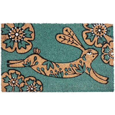 Beliani Paillasson Moderne En Fibre De Coco 45 X 75 Cm Motif Lapin Antidérapant En Pvc - Publicité Beliani Paillasson Moderne En Fibre De Coco 45 X 75 Cm Motif Lapin Antidérapant En Pvc - Publicité