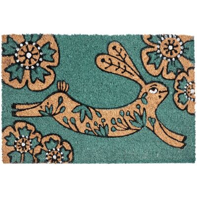Beliani Paillasson Moderne En Fibre De Coco 40 X 60 Cm Motif Lapin Antidérapant En Pvc I - Publicité Beliani Paillasson Moderne En Fibre De Coco 40 X 60 Cm Motif Lapin Antidérapant En Pvc I - Publicité
