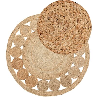 Tapis Rond en Jute Beliani - Décor Boho Moderne - Publicité Tapis Rond en Jute Beliani - Décor Boho Moderne - Publicité