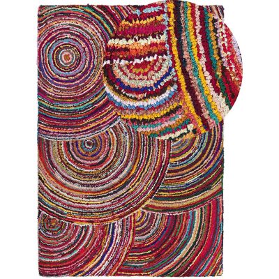 Tapis Beliani 160x230cm Fait Main Coton Multicolore - Style Bohème - Tapis - Publicité Tapis Beliani 160x230cm Fait Main Coton Multicolore - Style Bohème - Tapis - Publicité