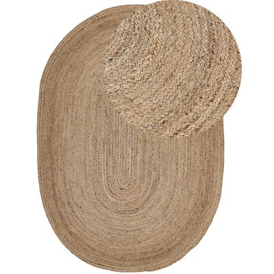 Beliani Tapis Beige En Jute Tressé Naturel 160 X 230 Cm Convient Au Chauffage Par Sol De - Publicité Beliani Tapis Beige En Jute Tressé Naturel 160 X 230 Cm Convient Au Chauffage Par Sol De - Publicité