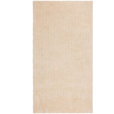 Beliani - Tapis Poil Long - Demre - 80 X 150 Cm, En Polyester Et Coton, Beige - Publicité Beliani - Tapis Poil Long - Demre - 80 X 150 Cm, En Polyester Et Coton, Beige - Publicité