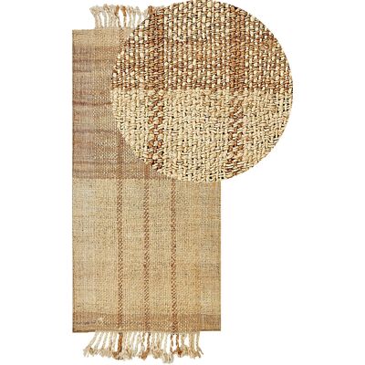 Tapis en Jute Beige Beliani 80 x 150 cm - Tapis - Publicité Tapis en Jute Beige Beliani 80 x 150 cm - Tapis - Publicité