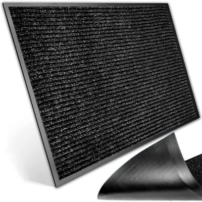Sans Marque Tapis D'Entrée 90 X 150 Cm Valeria Noir - Publicité Sans Marque Tapis D'Entrée 90 X 150 Cm Valeria Noir - Publicité