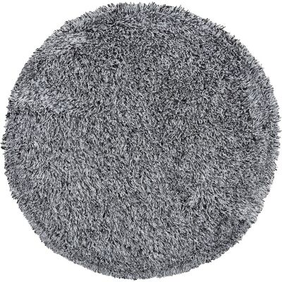 Tapis rond shaggy 140cm noir et blanc Beliani - Publicité Tapis rond shaggy 140cm noir et blanc Beliani - Publicité