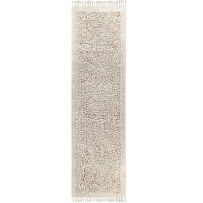 Beliani Tapis Bohème En Coton 80 X 300 Cm Poils Longs Avec Franges Rectangulaire Beige C - Publicité Beliani Tapis Bohème En Coton 80 X 300 Cm Poils Longs Avec Franges Rectangulaire Beige C - Publicité
