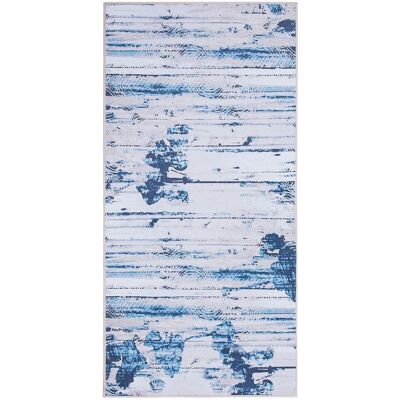 Tapis Abstrait Beige et Bleu - 80x150cm Beliani - Publicité Tapis Abstrait Beige et Bleu - 80x150cm Beliani - Publicité