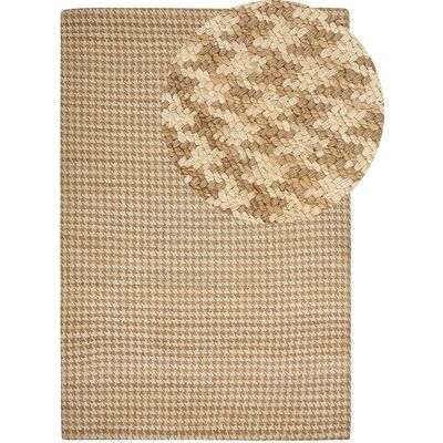 Tapis en jute beige Beliani - Style boho 200x300cm - Publicité Tapis en jute beige Beliani - Style boho 200x300cm - Publicité