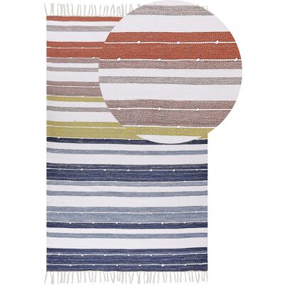 Tapis Multicolore Beliani - Synthétique 140x200cm Indoor/Outdoor Fait Main - Publicité Tapis Multicolore Beliani - Synthétique 140x200cm Indoor/Outdoor Fait Main - Publicité