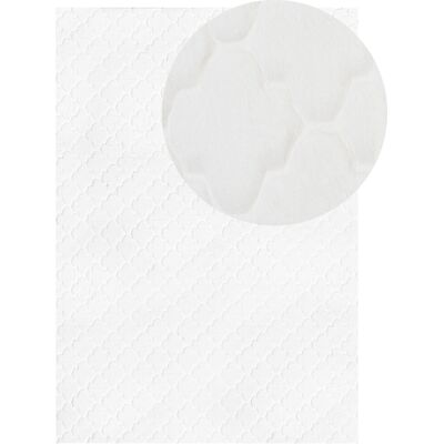 Tapis en fausse fourrure de lapin - 160x230cm - Blanc - Tapis - Publicité Tapis en fausse fourrure de lapin - 160x230cm - Blanc - Tapis - Publicité