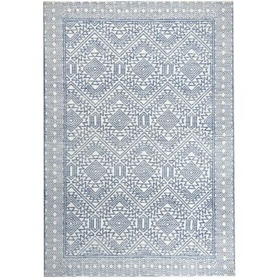 Beliani Tapis En Laine Bleu Et Blanc 160 X 230 Cm Motif Géométrique De Style Moderne Kaw - Publicité Beliani Tapis En Laine Bleu Et Blanc 160 X 230 Cm Motif Géométrique De Style Moderne Kaw - Publicité