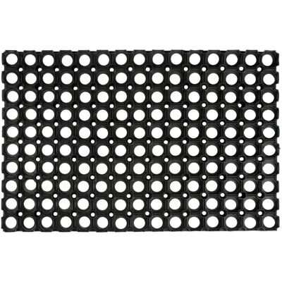 Sans Marque Paillasson D'Extérieur En Caoutchouc Noir Bruno 40x60cm - Publicité Sans Marque Paillasson D'Extérieur En Caoutchouc Noir Bruno 40x60cm - Publicité