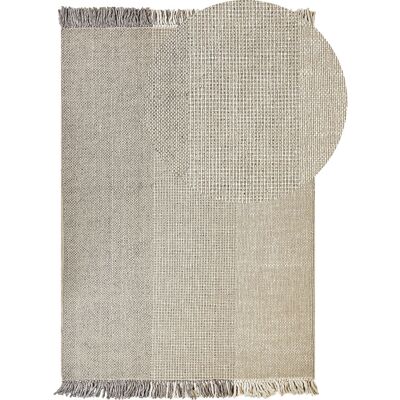 Tapis en Laine Gris Beliani - 160 x 230 cm - Fait à la Main - Moderne - Doux - Publicité Tapis en Laine Gris Beliani - 160 x 230 cm - Fait à la Main - Moderne - Doux - Publicité