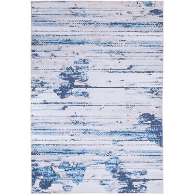 Tapis Beliani Beige et Bleu Polyester 140x200cm - Tapis - Publicité Tapis Beliani Beige et Bleu Polyester 140x200cm - Tapis - Publicité