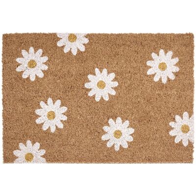 Tapis d’entrée en Fibre de Coco Naturelle Beliani - Motif Floral Modern - Publicité Tapis d’entrée en Fibre de Coco Naturelle Beliani - Motif Floral Modern - Publicité